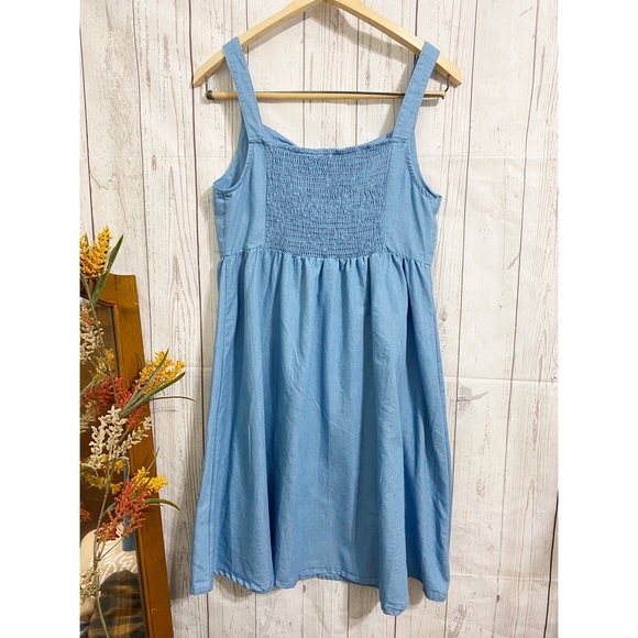 PATPAT Chambray Button Down Dress Medium - Picture 2 of 8